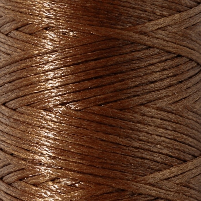 Нитки вощёные, плоские, 150D/16, 0,8 мм, 50 &plusmn; 2 м, цвет светло-коричневый