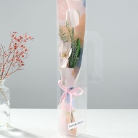 Букет из мыльных лепестков "Тюльпан с орхидеей" нежно розовый 8,5х7,4х38,6 см