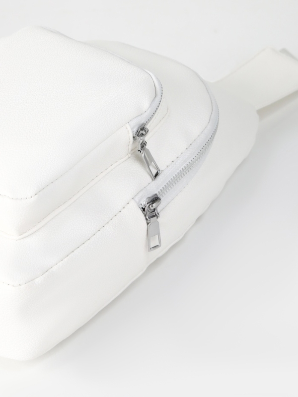 Рюкзак-слинг, 18*5,5*29 см, отд на молнии, 1 н/карман, белый