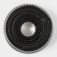 Набор форм для вырезания "Волна" 12 шт, d 3,5-10,5 см, h 3 см