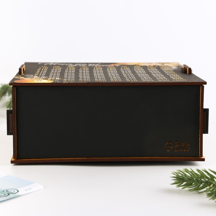 Копилка новогодний подарок новогодняя &laquo;Новый год: На исполнение желаний&raquo; , на Новый год, 18.5 х 18.5 см