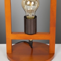 Лампа настольная BayerLux ЭКО "Клот" 1х40Вт Е27 коричневый 17х17х30см