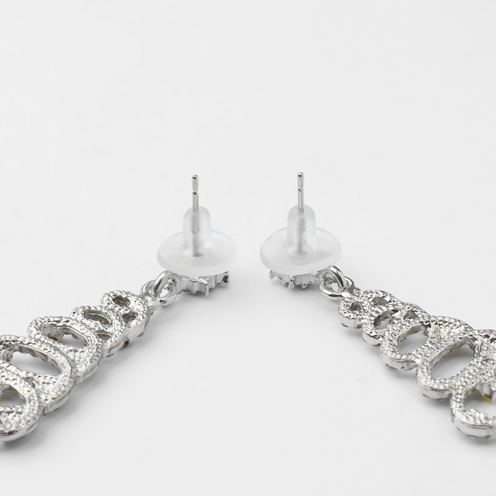 Новый год! Серьги &laquo;Новогодние&raquo; спираль- ёлочка, цветные в серебре