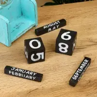 Календарь настольный "Ананас" дерево 11х5х16 см, цв. бирюзовый