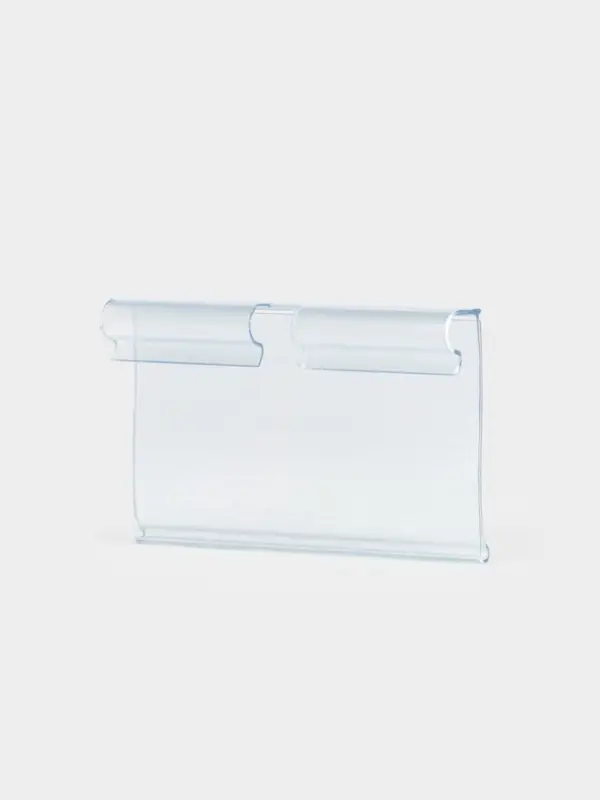 Ценникодержатель на крючок, откидной, 7&times;4 см, цвет прозрачный