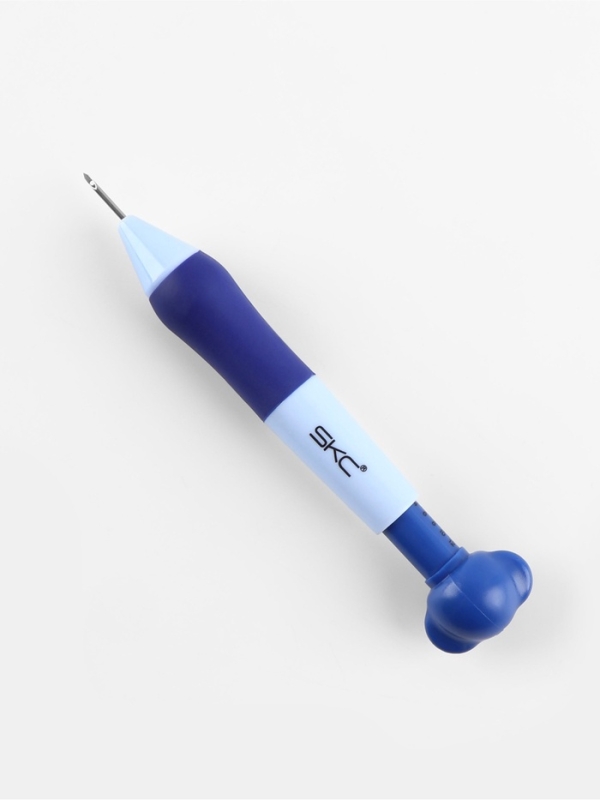 Игла для выш-я по ковровой технике d1,3/1,6/2,2мм SKC с нитев-м блистер голубой/синий TR