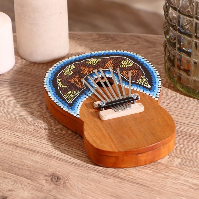 Сувенирный музыкальный инструмент Сувенирный музыкальный инструмент "Калимба" МИКС 17х13х3 см