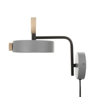 Бра с выключателем на проводе "Пиатти" LED 12Вт 4000К серый 15х26х16см