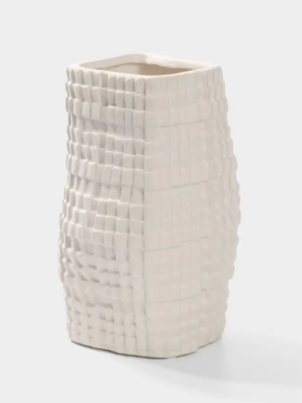 Ваза настольная керамика "Джорадо" 20х11 см, белый