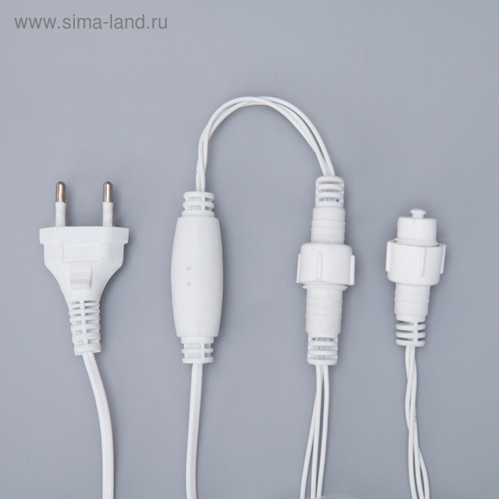 Гирлянда &laquo;Бахрома&raquo; 3 &times; 0.9 м, IP44, УМС, белая нить, 232 LED, свечение тёплое белое, 220 В