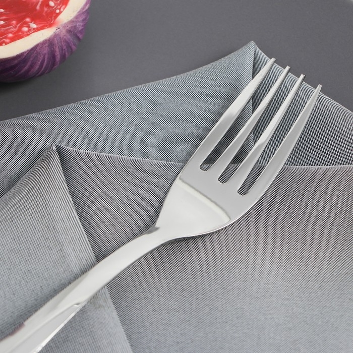 Вилка столовая Доляна &laquo;Майя&raquo;, длина 20 см, толщина 1,2 мм, цвет серебряный