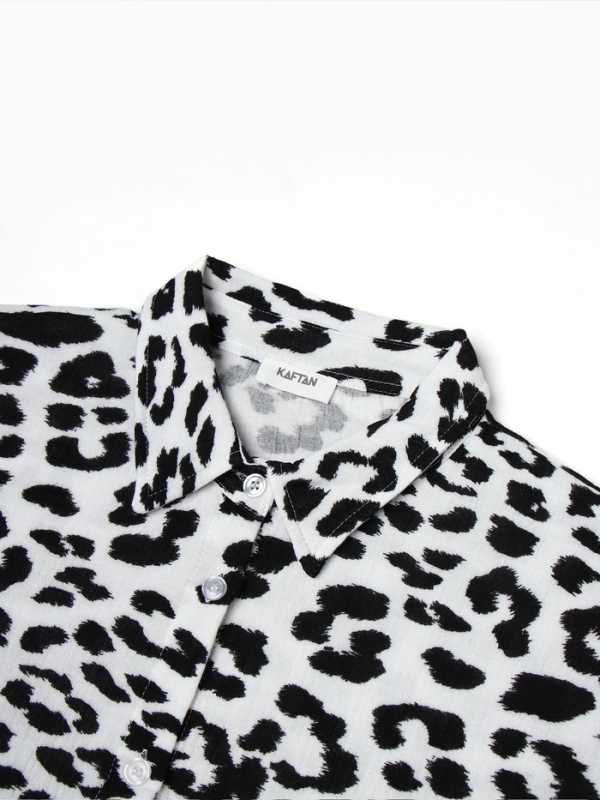 Комплект женский (рубашка, брюки) KAFTAN "Муслин: leopard" р. 52-54