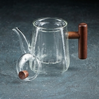 Чайник стеклянный заварочный &laquo;Тенби&raquo;, 650 мл, 18&times;9,5&times;14 см, стеклянное сито