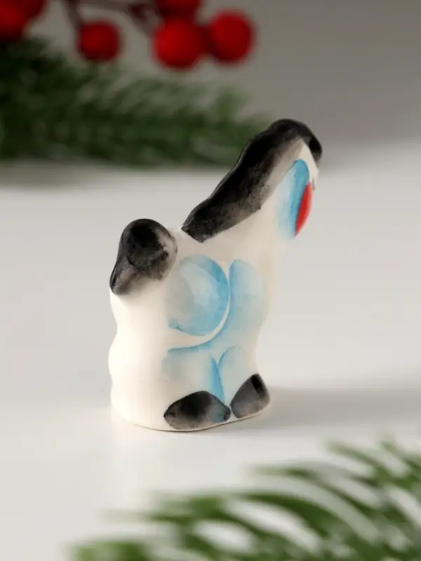 Сувенир Пони малая, 4,5х4,5х2,5см, гжель, цвет