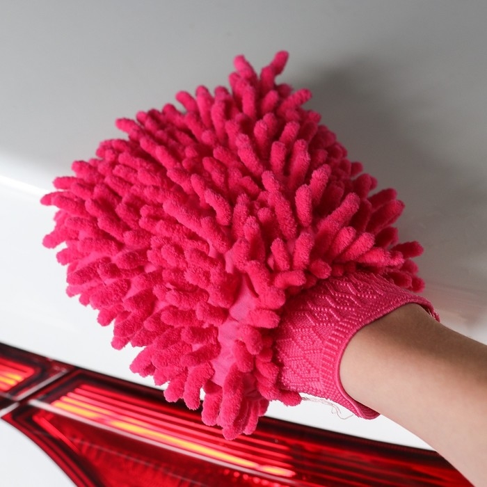 Варежка для уборки авто TORSO, двухсторонняя, 17&times;13.5 см, микс