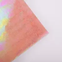 Бумага упаковочная фольгированная с перламутром, цвет оранжевый