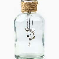 Ваза для цветов, прозрачная, 250 мл.