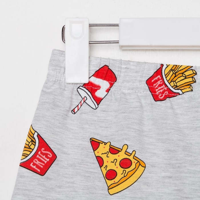 Пижама женская (футболка и шорты) KAFTAN Pizza р. 44-46, серый Пижама женская (футболка и шорты) KAFTAN Pizza р. 44-46, серый