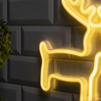 Неоновая вывеска &laquo;Олень&raquo; 27 &times; 26 см, батарейки ААх3 (не в комплекте), USB, свечение тёплое белое