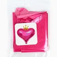 Воздушные шары фольгированные 18" &laquo;Сердце с короной&raquo;, 5 шт.