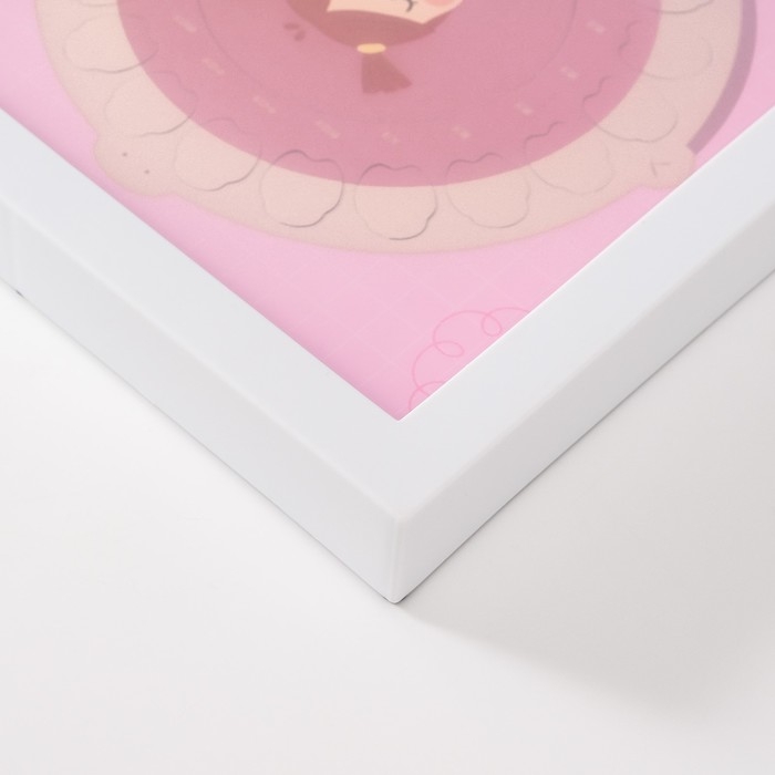 Фоторамка пластик 9х9 см "Молочные зубики" розовая 2х23х27 см