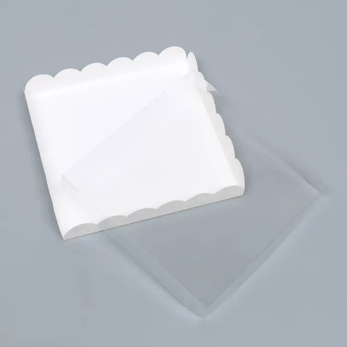 Коробка для печенья, белая, 21&times;21&times;3 см