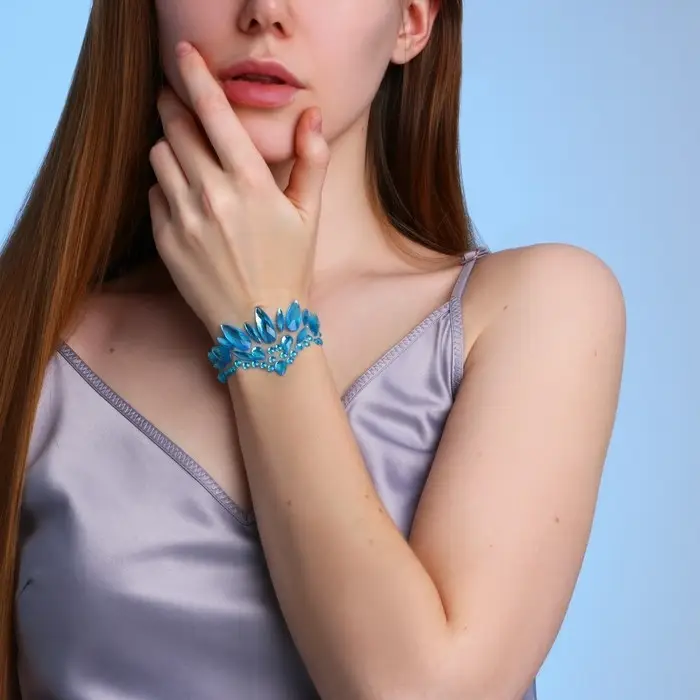 Стразы для лица &laquo;Голубая дымка&raquo;, голубые