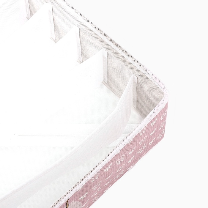 Органайзер для хранения, кофр для белья 7 ячеек Органайзер для хранения, кофр для белья 7 ячеек "Балерина", 32 х 32 х 10 см