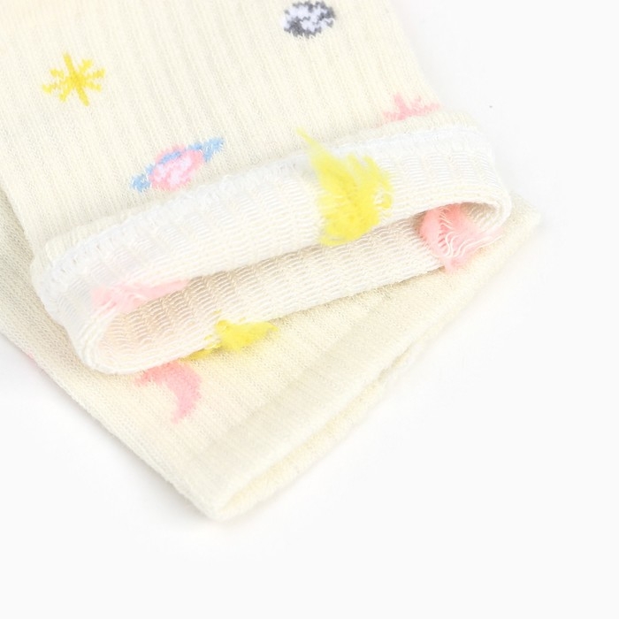 Носки женские, цвет бежевый/космос, размер 38-40