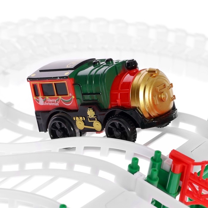 Железная дорога &laquo;Новогоднее приключение&raquo;, с фигурками, 125 деталей