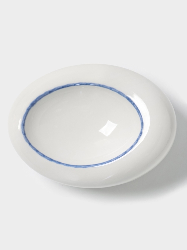 Блюдо овальное "Blue Lagoon" Magistro 20х14,8х8,5см, цвет белый, синий