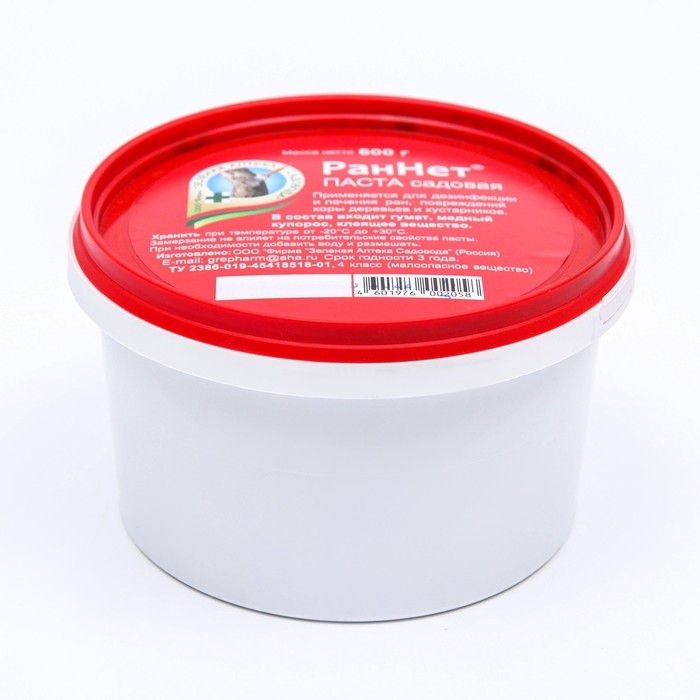 Паста для заживления повреждений садовых деревьев РанНет, 600 г Паста для заживления повреждений садовых деревьев РанНет, 600 г