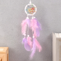 Ловец снов "Плетёный цветок" МИКС d=5 см 24 см