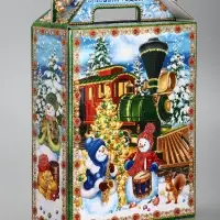 Подарочная новогодняя коробка &laquo;Экспресс&raquo;, для сладких подарков, 16.8&times;7&times;25 см