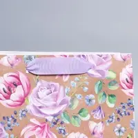 Пакет подарочный крафтовый, упаковка, &laquo;8 марта&raquo;, MS 23 х 18 х 10 см