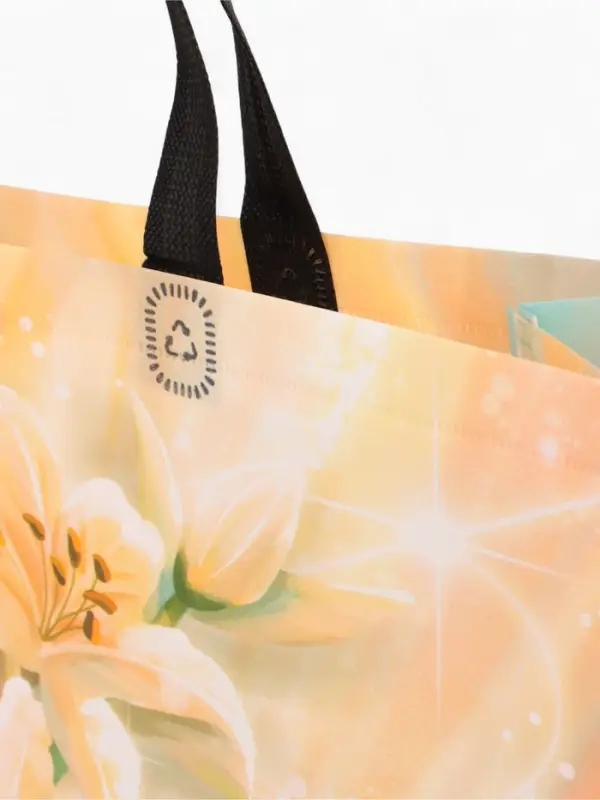 Сумка для покупок Цветы, 32*10*26. отд без молнии, розовый