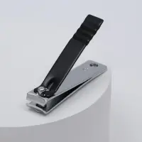 Кусачки книпсер маникюрные, 5.5 см, в коробке, цвет чёрный, серебристый