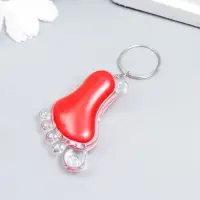 Фонарик брелок для ключей на кольце &laquo;Ножка&raquo;, МИКС