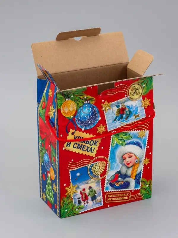 Коробка Новогодняя подарочная "Почта" 20 х 26 х 10,5 см