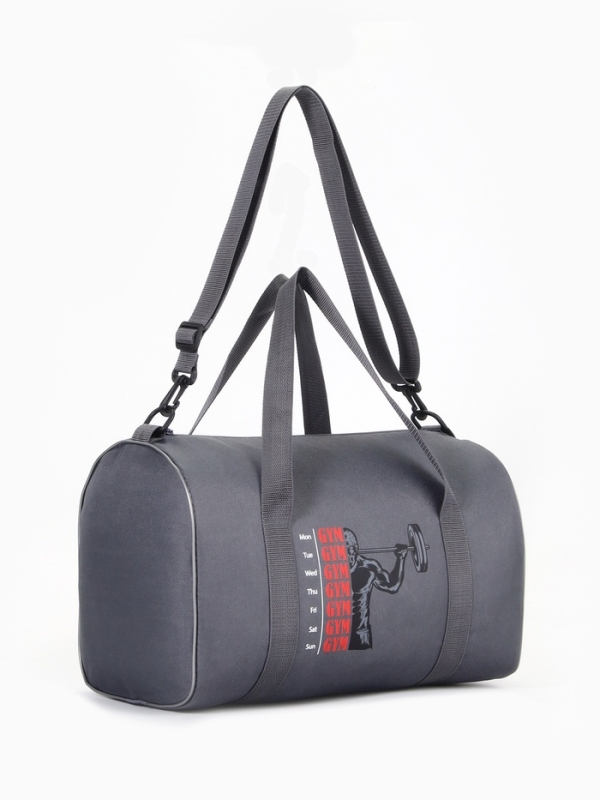 Сумка спортивная мужская, TEXTURA, маленький размер, цвет серый