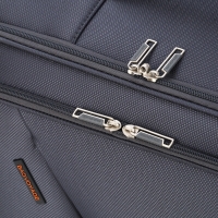 Чемодан 28", Текст, 47*31*78, отд на молнии, код замок, 4 колеса, т.серый