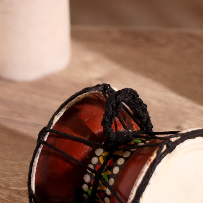 Сувенирный музыкальный инструмент "Барабан Дамару" 9х9х9 см