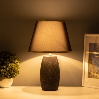 Лампа настольная "Клойд" 1х40Вт Е27 черный/золото 25х25х40см