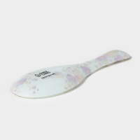 Подставка под ложку Доляна &laquo;Букет незабудок&raquo;, 23,5&times;8,3&times;1,5 см, стекло, рисунок