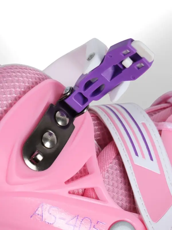 Коньки детские раздвижные BlackAqua, р. 30-33, для фитнеса, розовые