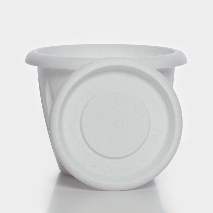 Горшок с поддоном &laquo;Фелиция&raquo;, 6,4 л, цвет мраморный