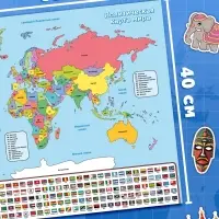 Книга &laquo;Атлас. Страны мира&raquo; с наклейками и плакатом