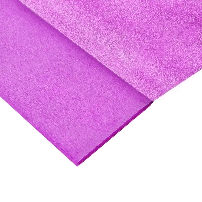 Бумага крепированная 50 х 200 см, в рулоне, 30 г/м2, фиолетовая