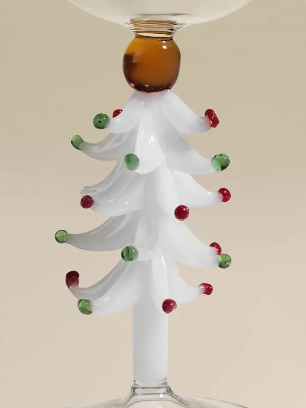 Бокал для вина "Елочный", белый 8х20,5 см