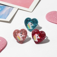 Набор колец детских (3 шт.) &laquo;Выбражулька&raquo;, единороги, цветной